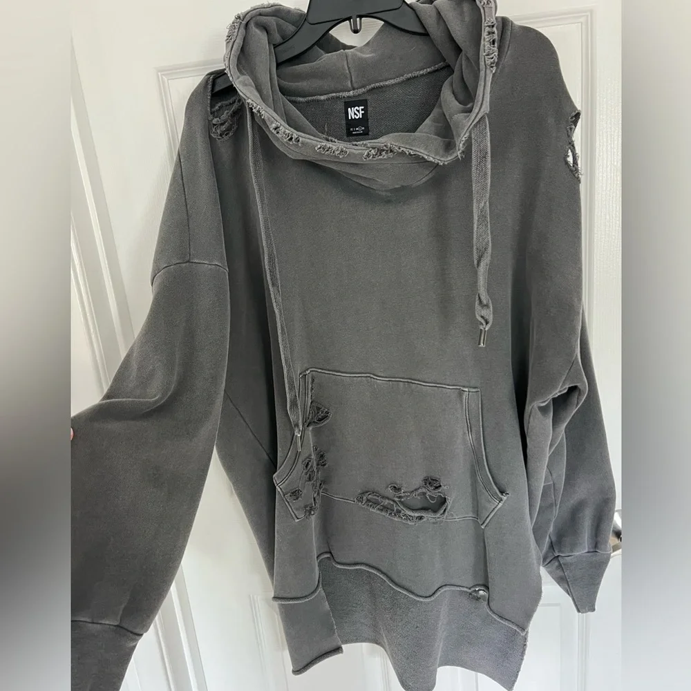 NSF Distressed Hoodie - Picture 3 of 5